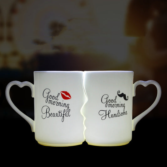 Couple Cup Ceramic Coffee Kiss Mug