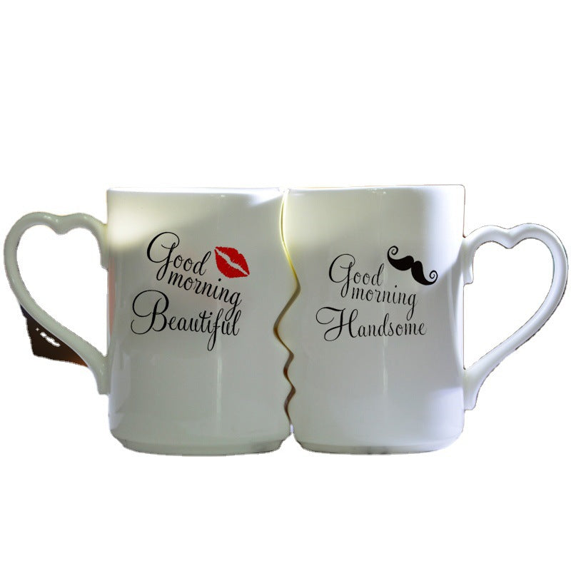 Couple Cup Ceramic Coffee Kiss Mug