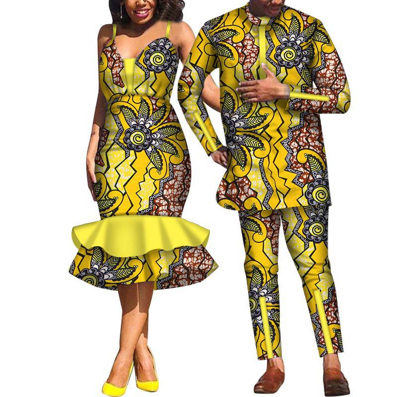 Couple clothing suspender skirt African clothing